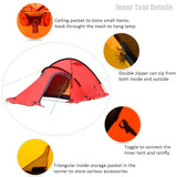 Ultralight Waterproof Alpine Tent 4 Season 2 Person