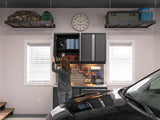 Pro Series 6 Piece Cabinet Set with Base, Wall Cabinet, Locker and Utility Cart