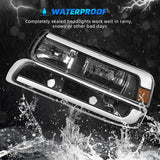 YITAMOTOR® 1999-2002 Chevy Silverado LED DRL Headlights Bumper Lamps Black Housing