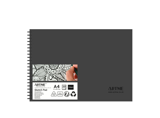Artme A4 Sketch Pad, 30 Sheets 160gsm, Spiral Bound, Sketchbook - 1pk