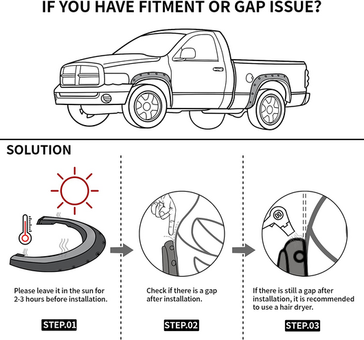 YITAMOTOR® 2019-2023 Dodge Ram 1500 Double & Crew Cab (Excludes Rebel) Fender Flares