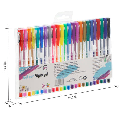 Exerz 24pcs gel pens in a wallet