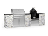 Outdoor Kitchen Signature Series 9 Piece Cabinet Set With Kamado, Platinum Grill and Grill Cabinet