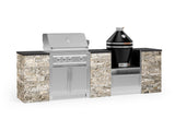 Outdoor Kitchen Signature Series 9 Piece Cabinet Set With Kamado, Platinum Grill and Grill Cabinet
