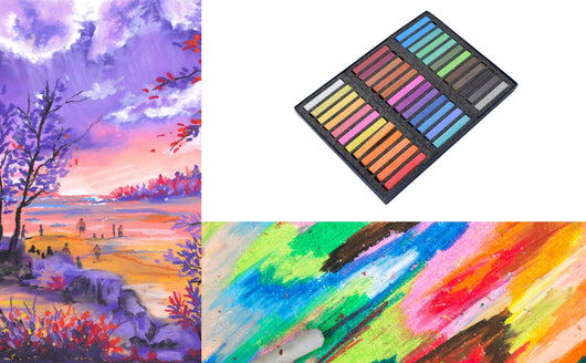 Artme Soft Pastel Paint Sticks Set 36 Assorted Vibrant Colours