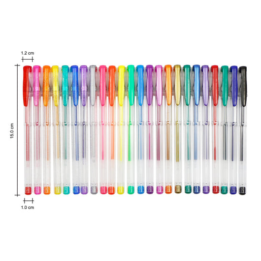 Exerz 24pcs gel pens in a wallet