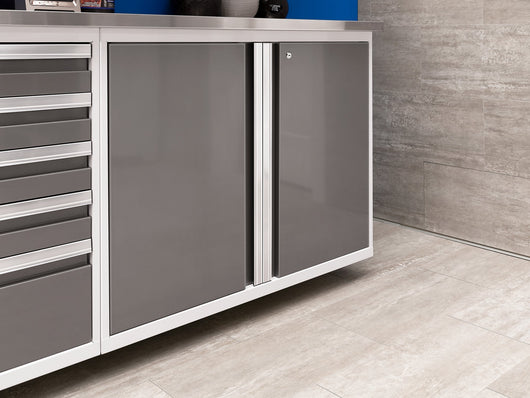 Pro Series 6 Piece Cabinet Set with Base, Wall Cabinet, Locker and Utility Cart