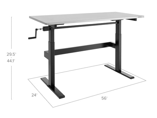 56 in. Manual Adjustable Height Worktable