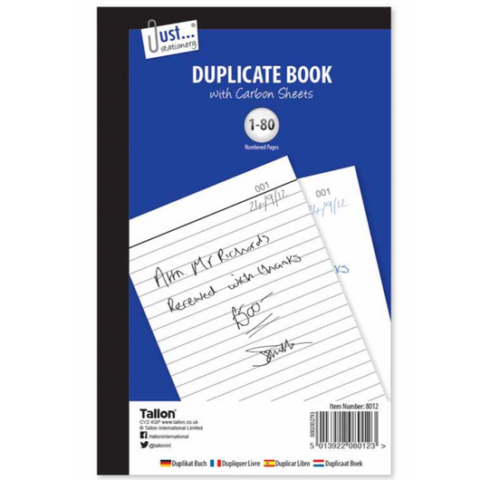 Duplicate Book with Carbon Sheets Full Size - Case of 12