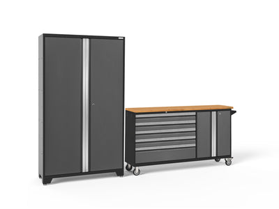 Bold Series 2 Piece Cabinet Set with Project Center and 42 in. Locker