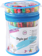 Exerz 60pcs Colour Gel Pen Set in a PVC Bucket
