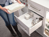 Home Wet Bar 13 Piece Cabinet Set with Wall, Wide Display, Sink Cabinet, Sink, Faucet and Melamine Countertop - 21 in.
