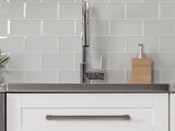 Home Wet Bar 13 Piece Cabinet Set with Wall, Wide Display, Sink Cabinet, Sink, Faucet and Melamine Countertop - 21 in.