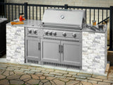 Outdoor Kitchen Signature Series 9 Piece Cabinet Set With Kamado, Platinum Grill and Grill Cabinet