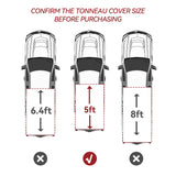 YITAMOTOR® 5 ft Bed Tonneau Cover Hard Tri-fold for 2005-2024 Nissan Frontier Truck 3 Fold