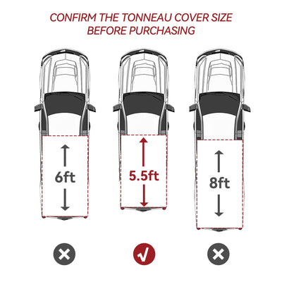 YITAMOTOR® Soft Quad Fold 2015-2024 Ford F-150, Styleside 5.5 ft Bed Truck Bed Tonneau Cover