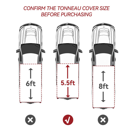 YITAMOTOR® Soft Quad Fold 2015-2024 Ford F-150, Styleside 5.5 ft Bed Truck Bed Tonneau Cover