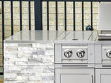 Outdoor Kitchen Signature Series 9 Piece Cabinet Set With Kamado, Platinum Grill and Grill Cabinet