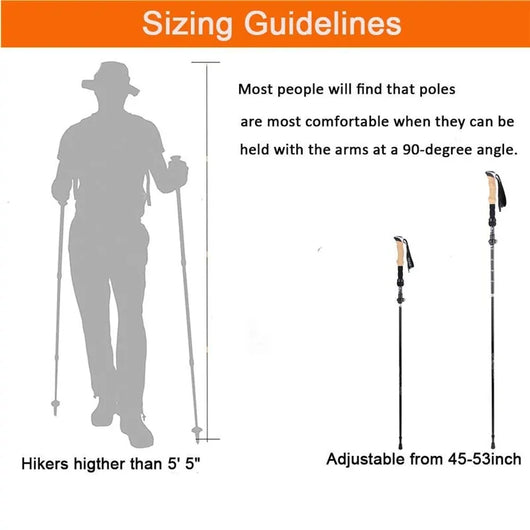 Aluminium Folding Hiking Sticks