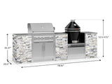 Outdoor Kitchen Signature Series 9 Piece Cabinet Set With Kamado, Platinum Grill and Grill Cabinet