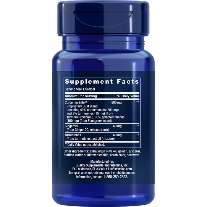 Advanced Curcumin Elite with Ginger & Turmerones (30 Softgels)