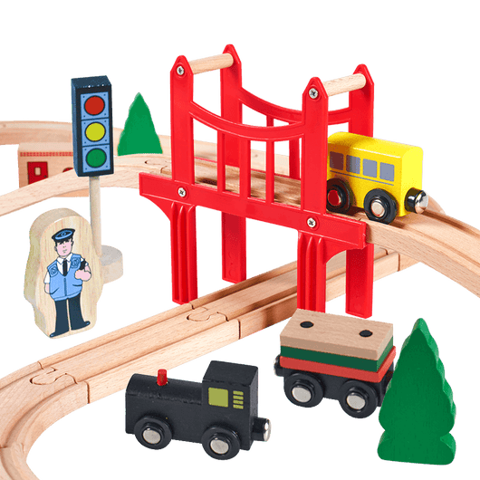Wooden Train Set - Deluxe