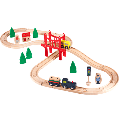 Wooden Train Set - Deluxe