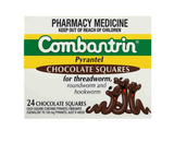 Combantrin Chocolate Squares 24 Pack – Chocolate-Flavored Pinworm Treatment (OTC)
