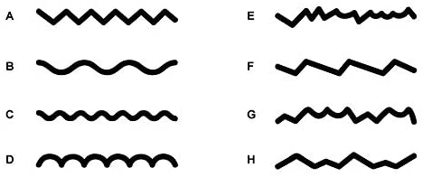 EXERZ Craft Scissors 8pcs with a Carrying Bag 8 Patterns