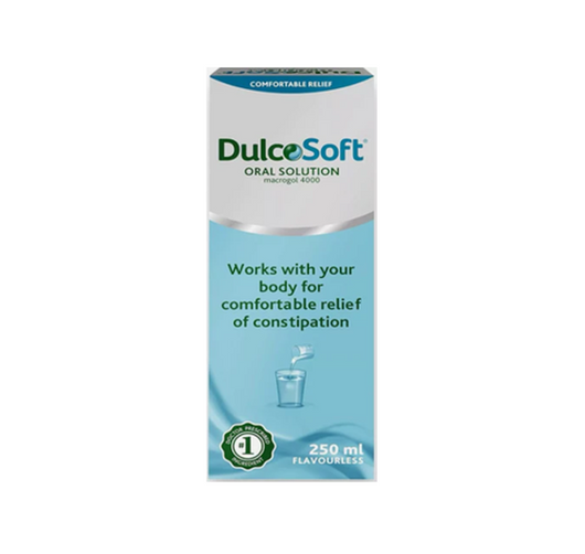 Dulcosoft Oral Solution 250ml bottle for gentle constipation relief