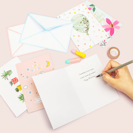 ARTME 12 Assorted Greeting Cards Multipack All Occasions - Handmade - Birthday, Thank You, Mother’s Day, Blank