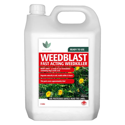Weedblast Fast Acting Weedkiller 5 Litre with 5 Litre Garden Sprayer