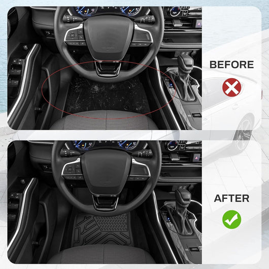 YITAMOTOR® Floor Mats and Cargo Liner Fit for 2018-2024 Honda Odyssey, TPE All Weather Custom Fit Honda Odyssey Floor Liner and Cargo Mats, 1st 2nd and 3rd Rows Car Mats and Trunk Liner Black