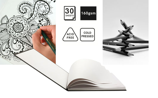 Artme A3 Sketch Pad, 30 Sheets 160gsm, Spiral Bound, Sketchbook - 1pk