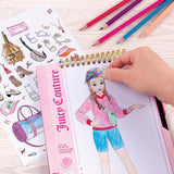 Juicy Couture Creative Fashion Sketchbook by Make It Real - Includes Stencils & Stickers - Art and Design Kit for Girls