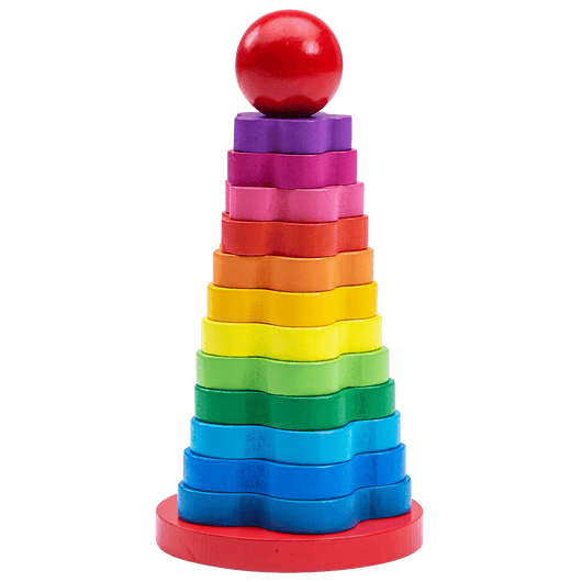 Stacking Rings Toy - Wooden Rainbow Toy