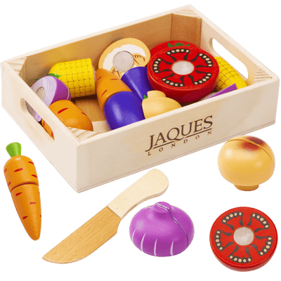 Pretend Play Food Set - Wooden Fruit and Veg