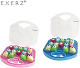 EXERZ Paper Punch Set 14pcs Art & Craft in a Storage Box - Blue