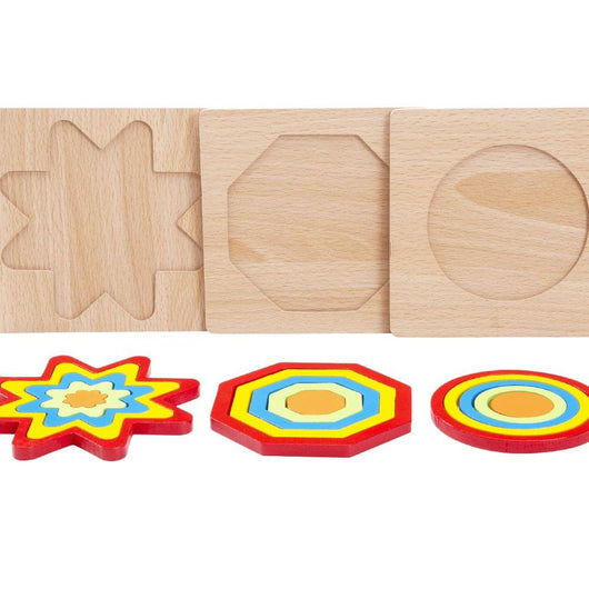Rainbow Shape Puzzles - Wooden Shape Sorters