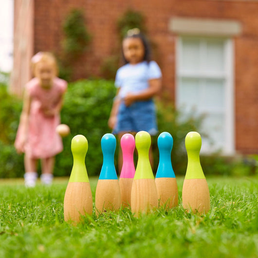 TP Toys Wooden Outdoor Skittles Set