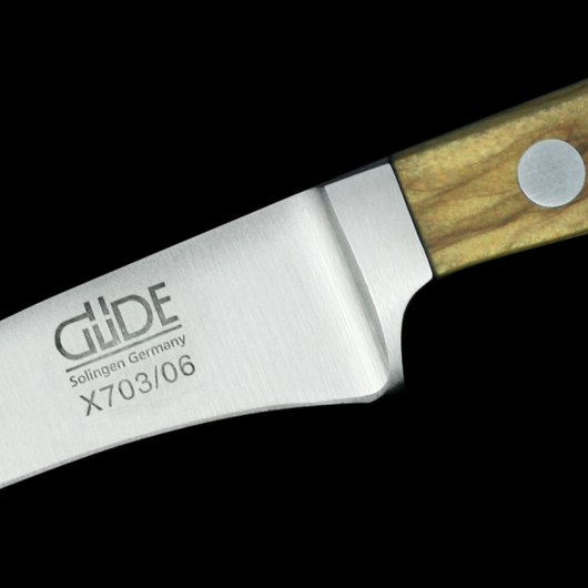 Gude Alpha Olive Bird's Beak Knife With Olivewood Handle, 2-In