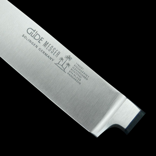 Gude Alpha Slicing Knife With Black Hostaform Handle, 10-in