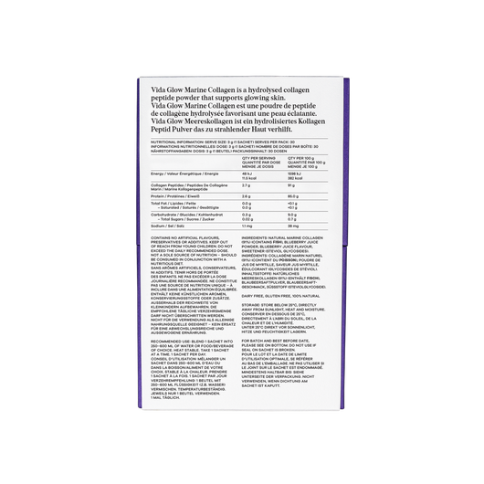 Natural Marine Collagen Sachets - Blueberry