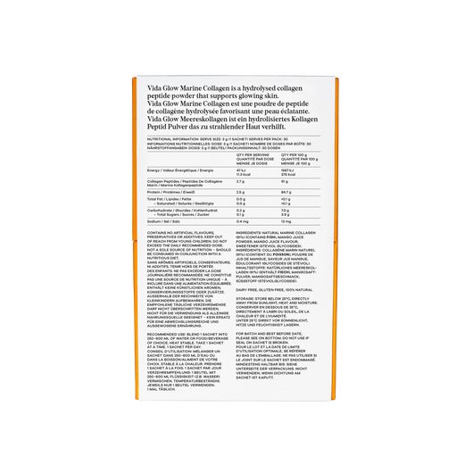 Natural Marine Collagen Sachets - Mango