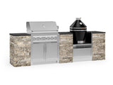 Outdoor Kitchen Signature Series 9 Piece Cabinet Set With Kamado, Platinum Grill and Grill Cabinet