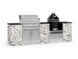 Outdoor Kitchen Signature Series 9 Piece Cabinet Set With Kamado, Platinum Grill and Grill Cabinet
