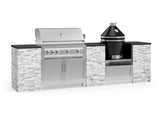 Outdoor Kitchen Signature Series 9 Piece Cabinet Set With Kamado, Platinum Grill and Grill Cabinet