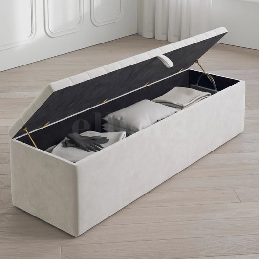 Stacey Bed with Ottoman Storage Option
