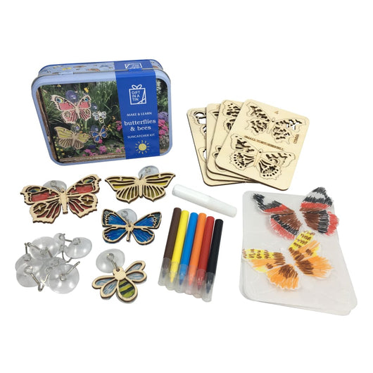 Butterflies & Bees Suncatcher Kit Gifts in a Tin