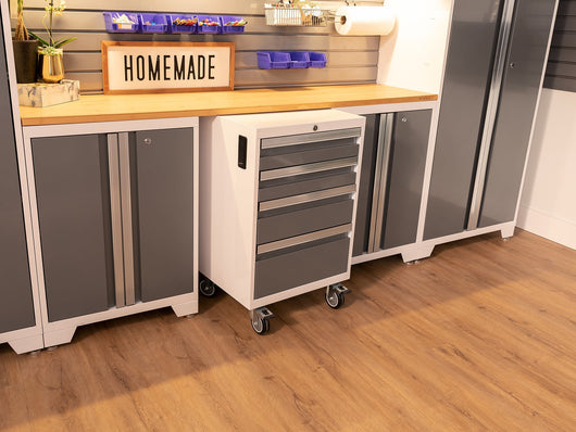Bold Series 6 Piece Cabinet Set with Tool, Base, Wall Cabinets and 30 in. Locker